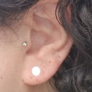 Sterling silver disk post earrings